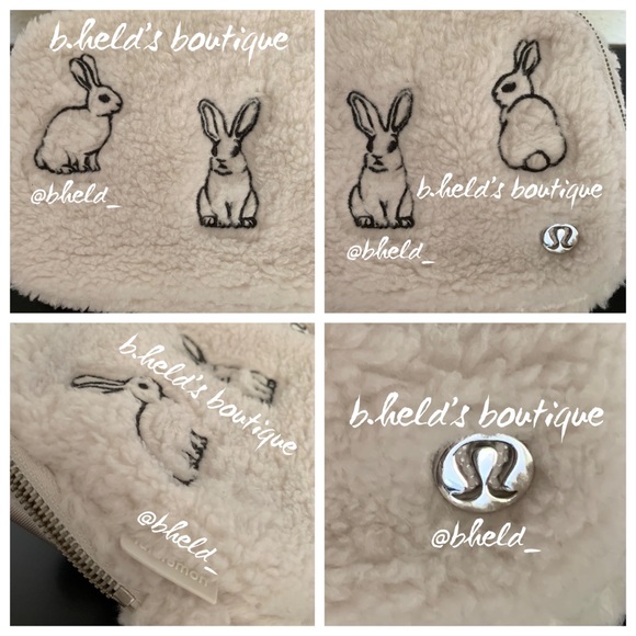 lululemon Lunar New Year Everywhere Belt Bag *Fleece Rabbit Plush Embroidery NWT - Picture 4 of 16